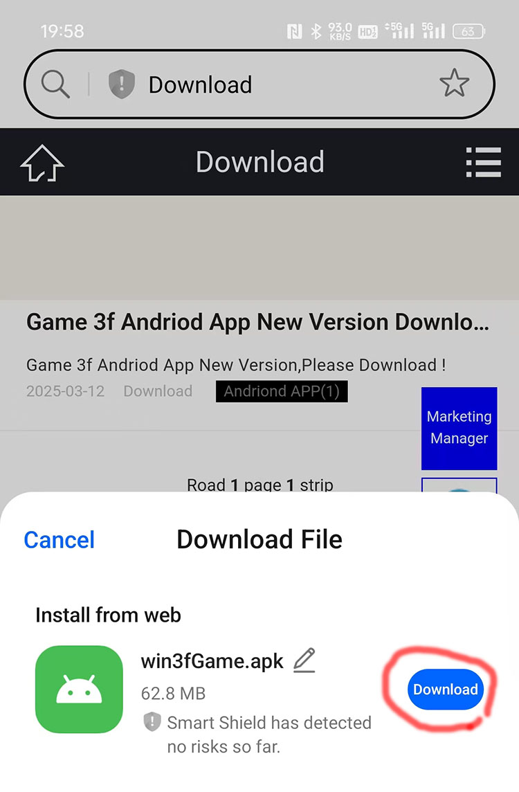 How to install Game 3f App on Android phone?(pic1)