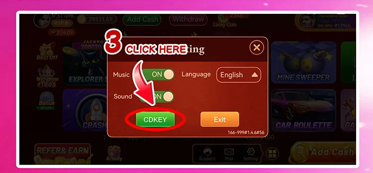 How to use CDKey to claim Rewards? Game 3f(pic2)